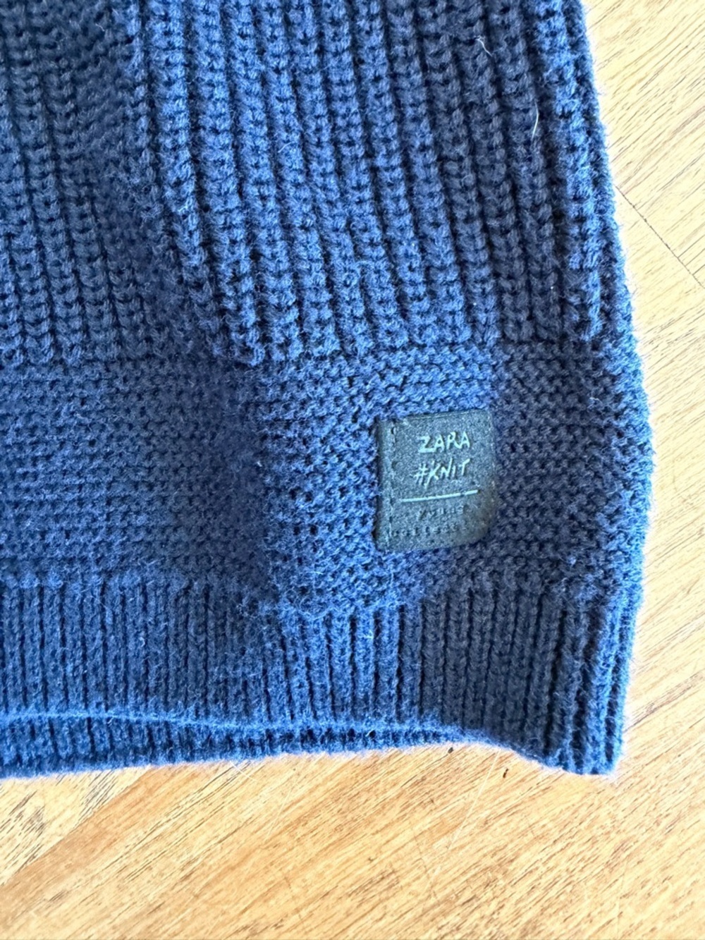 ZARA Kids Boys Navy Dark Blue Shawl Collar Sweater Pull
-Over Top size 10 - Picture 5 of 6